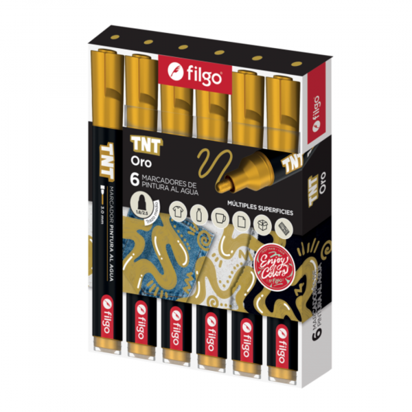 Marcador TNT 2.5 Oro x6 Filgo