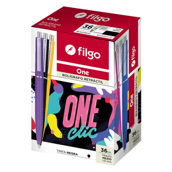 Boligrafo Retractil One x36 Filgo