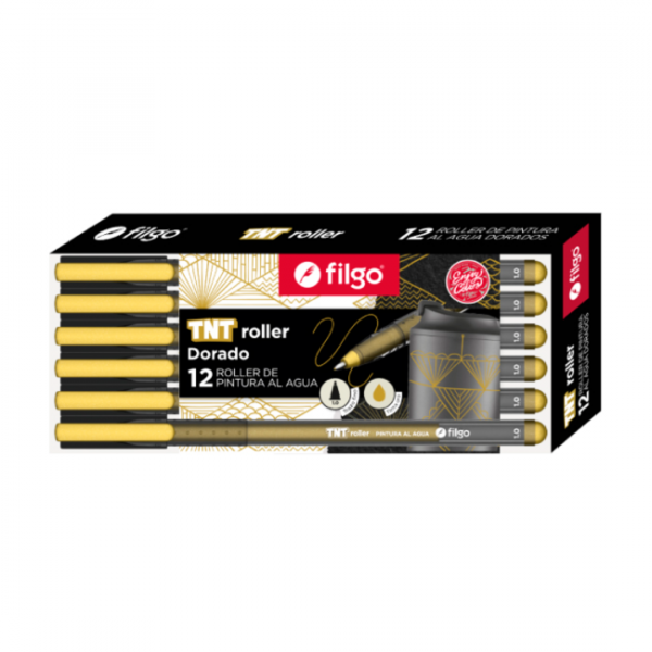 bpp0uwk1eqeckhmfzstb.png Boligrafo TNT Roller Oro x12 Filgo
