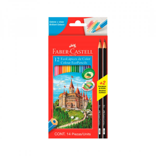 Lapices de Colores Largos x12+2 Faber-Castell