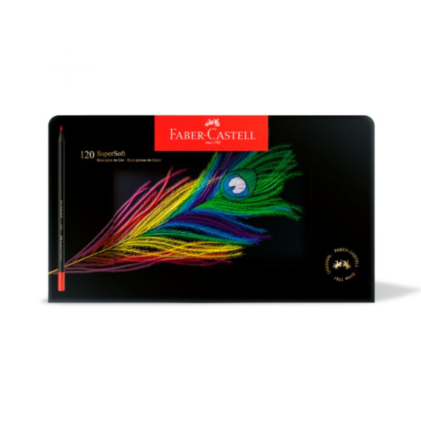 Estuche de Metal con 120 Lápices Supersoft Faber-Castell