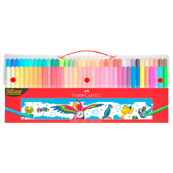 ciqwnv2qdnqdpxcnamgq.png Marcadores Finos Maletin x72 Faber-Castell