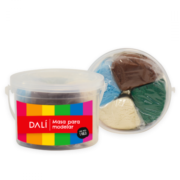 dh5zuwlhlpg5favmoer3.png Masa de Modelar 1kg 4 Colores Granja DALI
