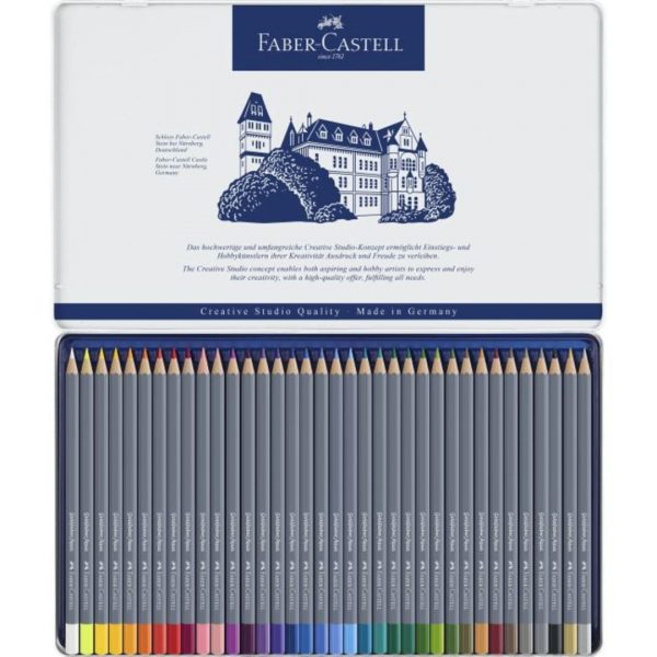 Estuche de Metal con 36 Lápices Acuarelables Goldfaber Aqua Faber-Castell - imagen adicional 2