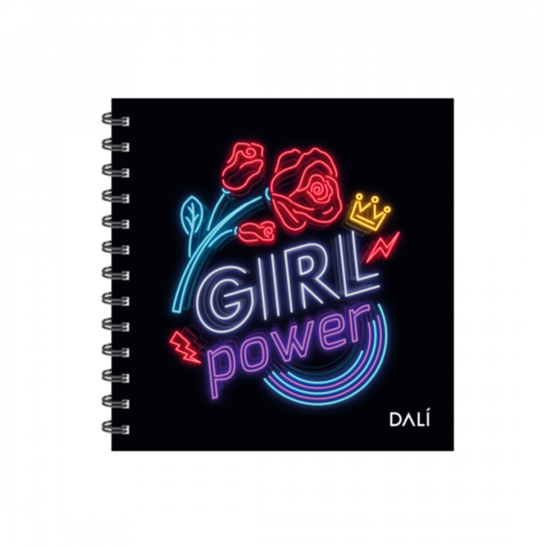Cuaderno Espiral Cuadrado Girl Power hojas DALI