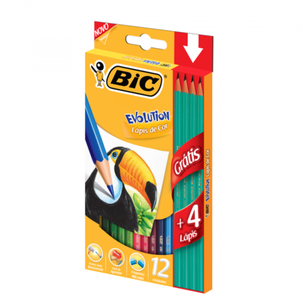 Lapices de Colores Evolution con kit x12 Bic