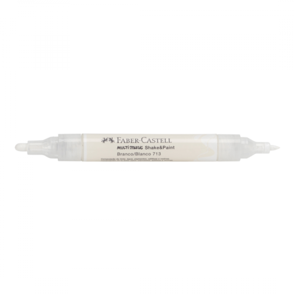 Marcador Shake&Paint Doble Punta Blanco Faber-Castell