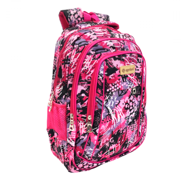 Mochila 4 Cierres Graffiti Fucsia Apriori