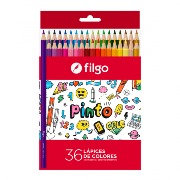 Lapices de Colores Pinto Largos x36 Filgo