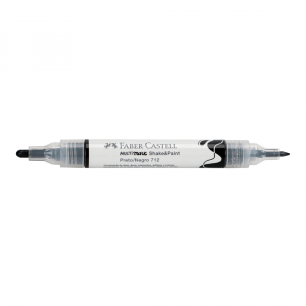 Marcador Shake&Paint Doble Punta Negro Faber-Castell