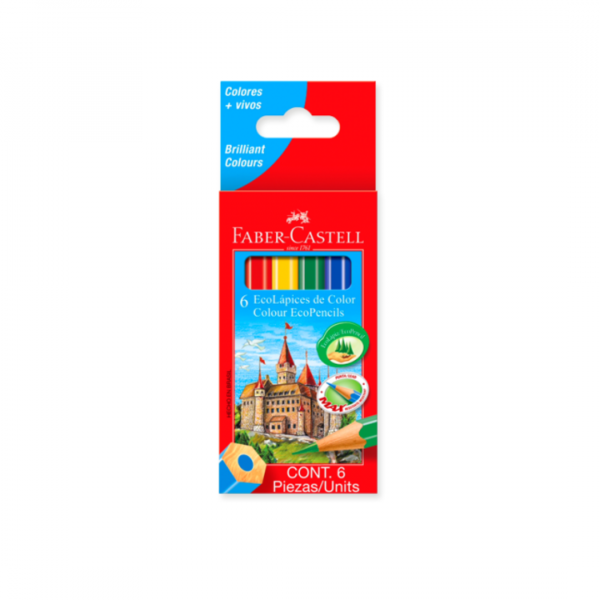 hakeqf9owbzzleevgrm4.png Lapices de Colores Cortos x6 Faber-Castell