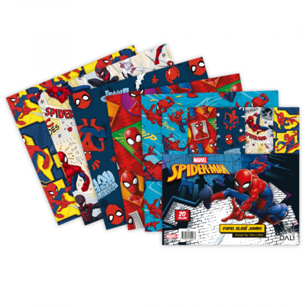 Papel Glase Jumbo x10 Spiderman