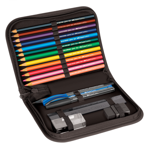 Cartuchera Completa Galaxy 18 piezas Faber-Castell