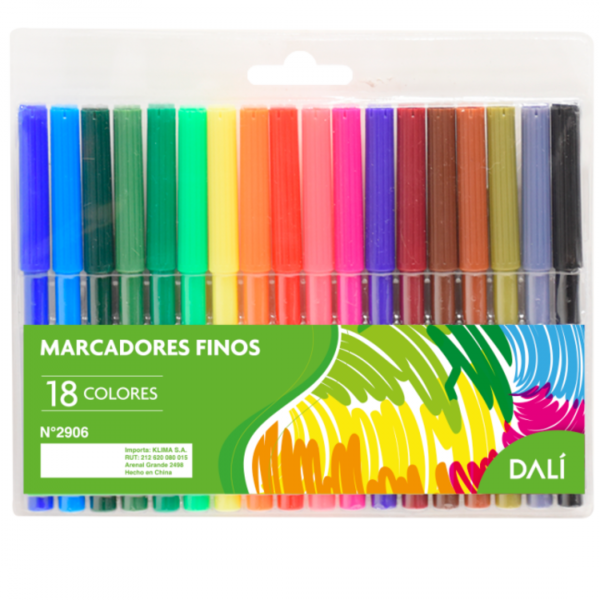 Marcadores Finos x18 DALI