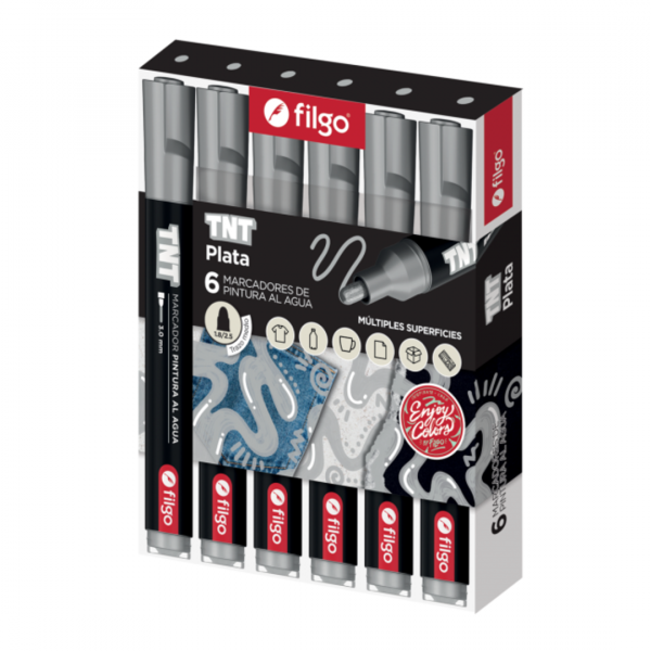 Marcador TNT 2.5 Plata x6 Filgo