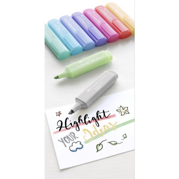 jxhzqmirr537s2l3djhf.jpg Estuche Destacador Pastel x8 Faber-Castell