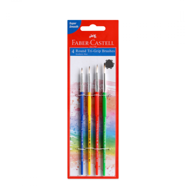 kzgjcztxhxdh722jucjj.png Pinceles Redondos Tri-Grip x4 Faber-Castell