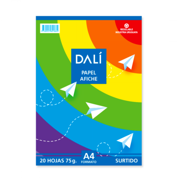 lcdu4vgjvxz7foiw3s11.png Papel Afiche Colores Surtidos A4 x20 DALI