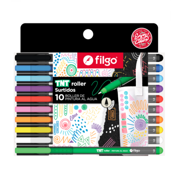 Boligrafo TNT Roller Surtido x10 Filgo