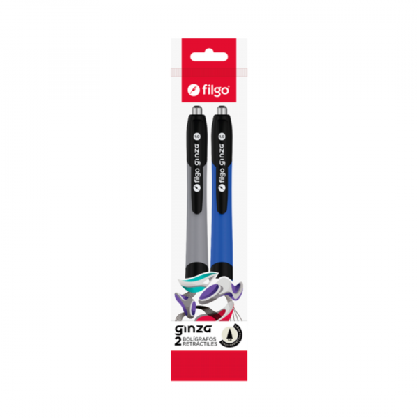 mdnjug29aair53aun7zn.png Boligrafo Retractil Ginza Negro x2 Filgo