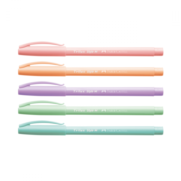 Boligrafo Trilux Colores Pastel x5 Faber-Castell