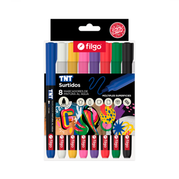 Marcador TNT 1.0 Surtido x8 Filgo