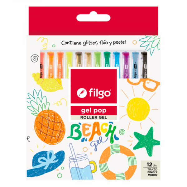 pwvwpdbcldafgp3vhj1u.png Boligrafo Gel Pop Beach x12 Filgo