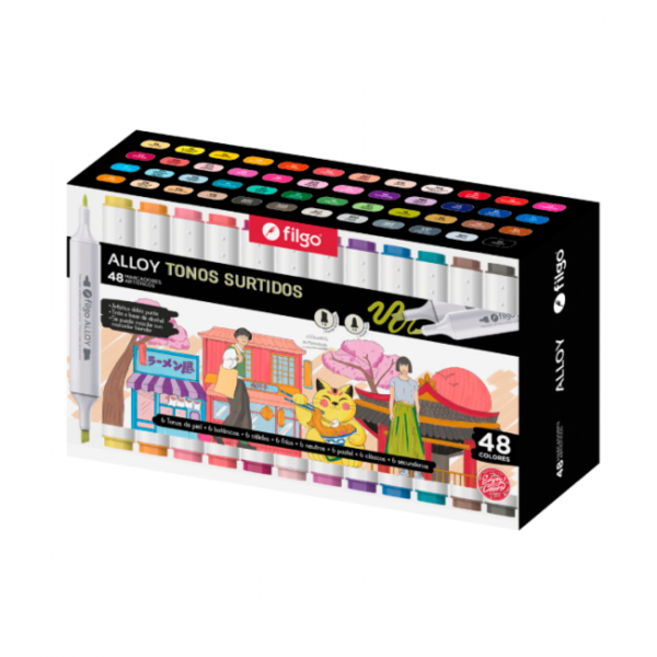 q6i8ace2g3mr1ygd77e7.png Marcadores Alloy Estuche x48 Filgo