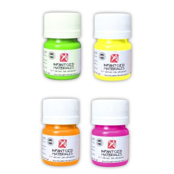 Tempera Fluo Infantozzi 25g x6 - imagen adicional 1