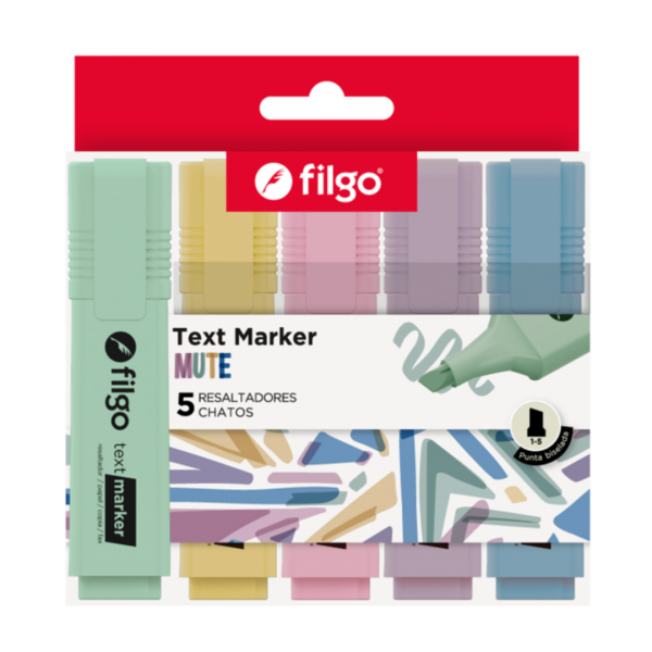 Destacador Mute x5 Filgo