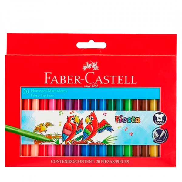 qqgzahcafffpcnrsr0z4.png Marcadores Finos x20 Faber-Castell