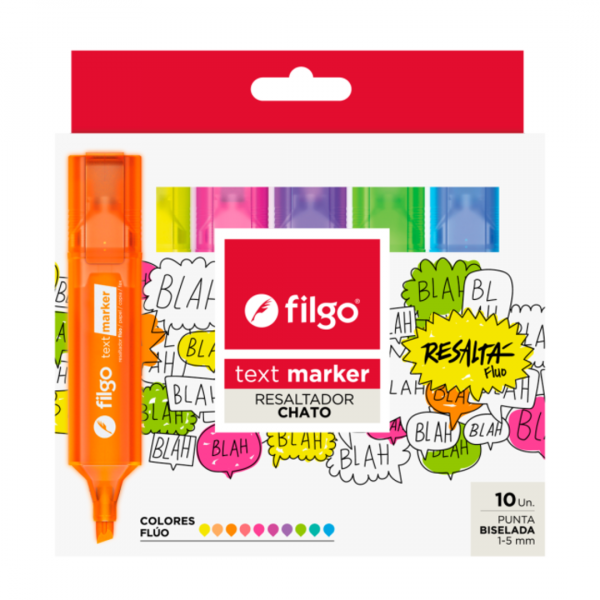 qt7mgxdnjvl7h90kglre.png Destacador Fluo Surtido x10 Filgo