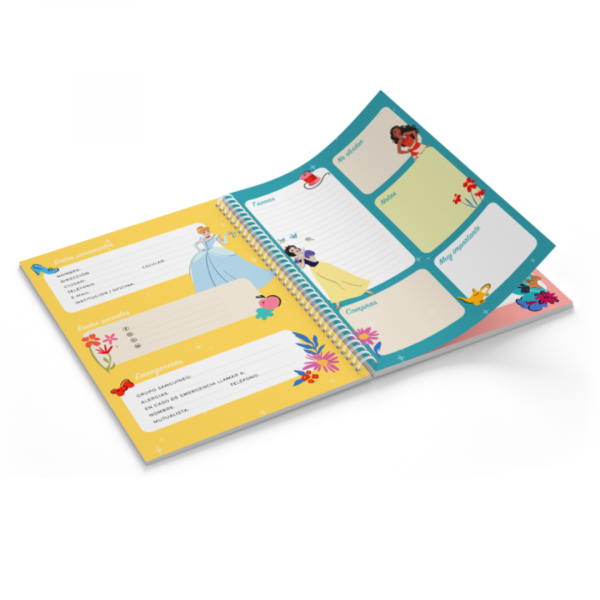 Cuaderno Super Tapa Dura Rosa Princesas - imagen adicional 2