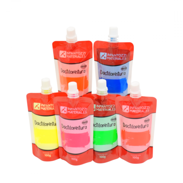 Dactilopintura Fluo en Sachet 100g Infantozzi