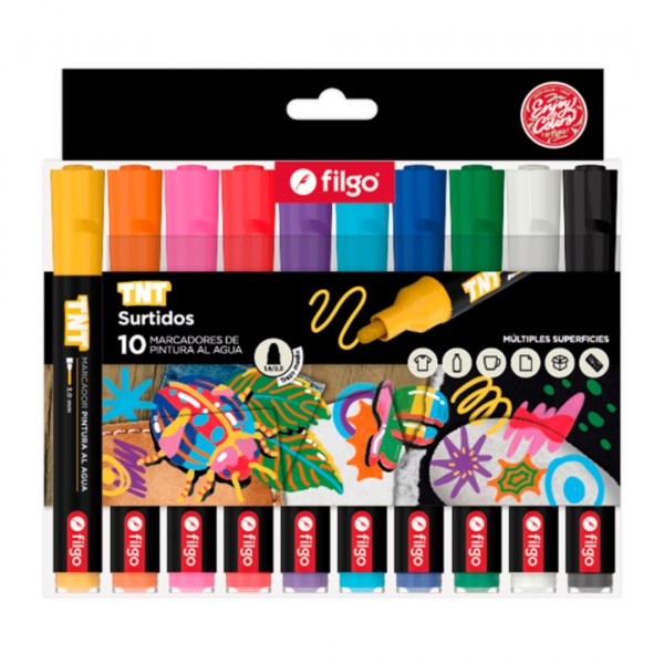 Marcador TNT 2.5 Surtido x10 Filgo