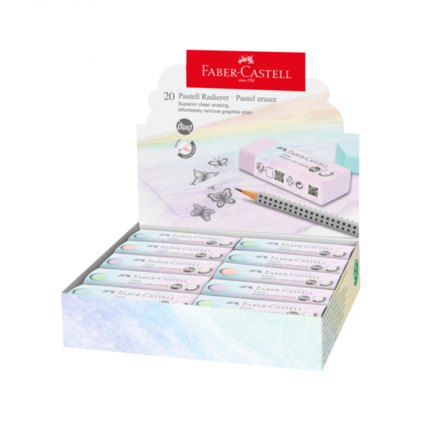 Goma de Borrar Grande Pastel x20 Faber-Castell