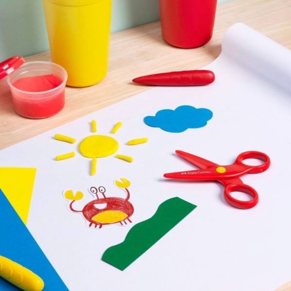 Tijera Super Segura Preescolar 11cm en Display Faber-Castell