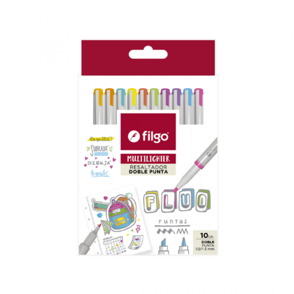rprcistzovgeidgpxa7r.png Destacador Multilighter Fluo x10 Filgo