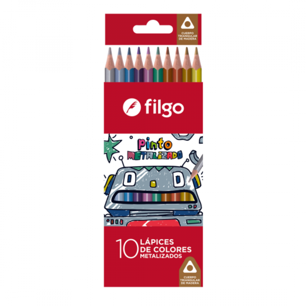 Lapices de Colores Metalizados x10 Filgo