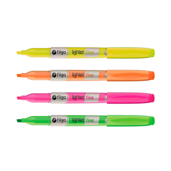 Destacador Fino Fluo Surtido x4 Filgo