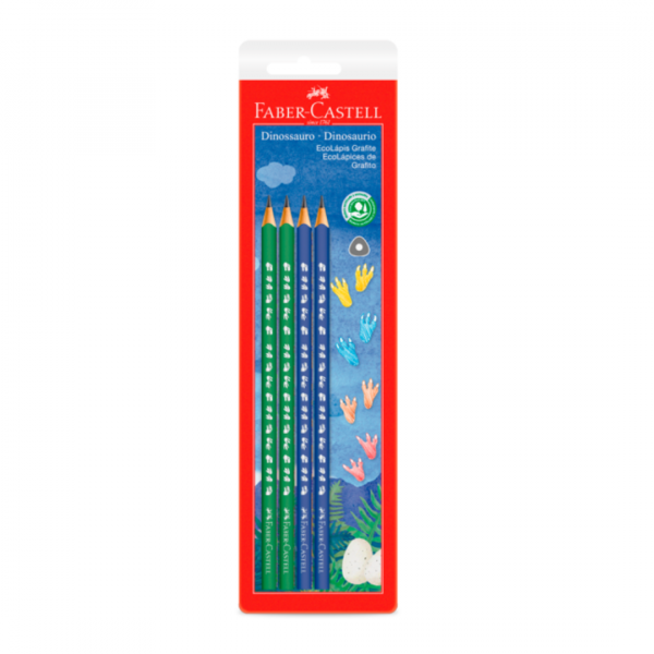 sxniundzrqg9usmdm5pm.png Blister Lapices de Escribir Dinosaurios x4 Faber-Castell