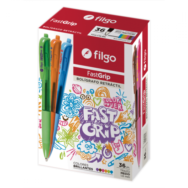 tbtao9djlc1iuhedw91n.png Boligrafo Retractil Fastgrip Colores Brillantes x36 Filgo