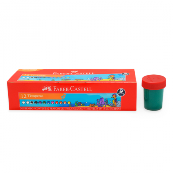 vlxmkjgwwocdyfkswwlt.png Tempera x12 Surtida Faber-Castell