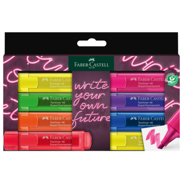 vvdqlcjfvpxlmhnpdrir.png Estuche Destacador Fluo x8 Faber-Castell