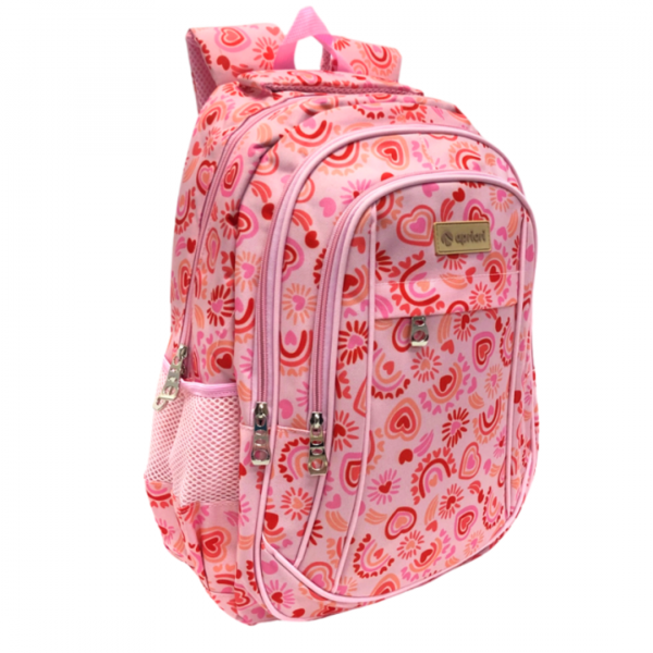 wdc6ajxjcprkztbewluc.png Mochila 4 Cierres Corazones Rosa Apriori