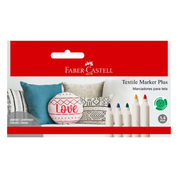 Set Marcadores para Tela x5 Faber-Castell