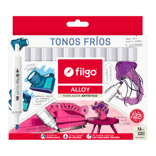 x3s0kdototkypiddyh9i.png Marcadores Alloy Frios x12 Filgo
