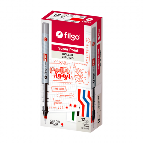 yhxrbtp8lgacfhb2pgwa.png Boligrafo Roller Super Point 0.5 x12 Filgo - imagen adicional 2