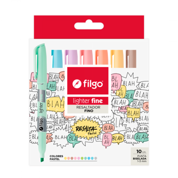 ykli35ev5zooxvrarvqk.png Destacador Fino Pastel x10 Filgo