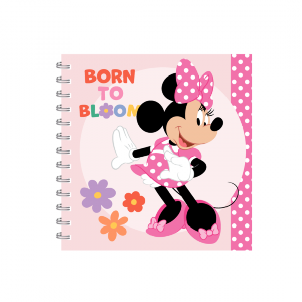 Cuaderno Cuadrado Super Tapa Dura Born to Bloom Minnie